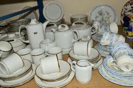 A CONTINENTAL DINNER SERVICE to include two tureens, teapot and coffee pot, plates, bowls, cups