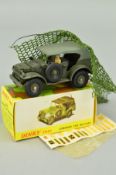 A BOXED FRENCH DINKY TOYS DODGE WC56 COMMAND CAR, No.810, complete with soldier figure, camouflage