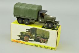 A BOXED FRENCH DINKY TOYS G.M.C. U.S. ARMY 6 X 6 TRUCK, No.809, olive drab, black plastic cab