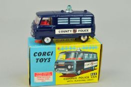 A BOXED CORGI TOYS COMMER POLICE VAN, No.464, version with the roof light and County Police