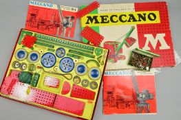 A BOXED MECCANO SET NO.5, post war red and green era, contents not checked but appears largely