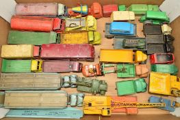 A QUANTITY OF UNBOXED AND ASSORTED PLAYWORN DINKY TOYS DIECAST VEHICLES, to include Supertoys