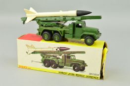 A BOXED DINKY TOYS INTERNATIONAL HONEST JOHN MISSILE LAUNCHER, No.665, complete with missile (some