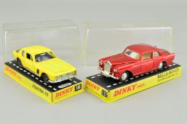 TWO BOXED DINKY TOYS CAR MODELS, Rolls-Royce Silver Cloud MKII, No.127 and Jensen FF, No.188, Jensen