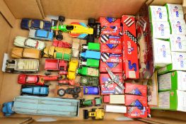 A QUANTITY OF BOXED AND UNBOXED ASSORTED PLAYWORN DIECAST VEHICLES, to include Dinky Toys Renault