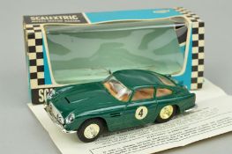 A BOXED SCALEXTRIC ASTON-MARTIN DB4 GT, No.C68 without lights, British racing green body with racing