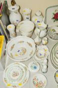 AYNSLEY, WEDGWOOD AND ROYAL ALBERT TABLEWARES, mostly 'Cottage Garden' vases, trinkets, table lamp