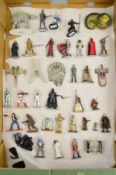 A COLLECTION OF UNBOXED CAST STAR WARS FIGURES AND VEHICLES, one or two have very minor damage or