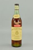 A BOTTLE OF J. CALVERT & CO COGNAC, 1917 VINTAGE, the year label has become detached at some point