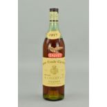 A BOTTLE OF J. CALVERT & CO COGNAC, 1917 VINTAGE, the year label has become detached at some point