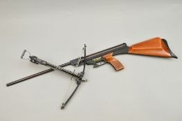 A TDR COMPOUND CROSSBOW PISTOL, together with a .22'' MKII A.S.I. Paratrooper air rifle missing