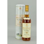 A BOTTLE OF THE MACALLAN SINGLE HIGHLAND MALT SCOTCH WHISKY, 10 years old, 40% vol, 70cl, fill level