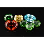 A COLLECTION OF ZIRCON GEMSTONES, to include various cuts and sizes from 0.60ct - 11.25ct, colours