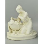 A VICTORIAN MINTON PARIAN FIGURE GROUP AFTER ALBERT CARRIER DE BELLUSE OF MOTHER AND FIRST BORN, the