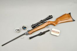A .22'' WEBLEY & SCOTT SERIES 1 MODEL HAWK AIR RIFLE, serial number 16281, its foresight and back