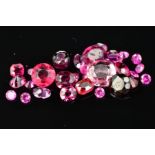 A SELECTION OF VARI-SHAPE RUBIES, approximate average sizes from 0.03ct - 0.75ct, some stones