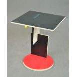 GERRIT THOMAS RIETVELD (1888-1964) FOR CASSINA, model Schroeder, a geometric form table, black,