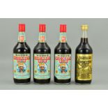 FOUR BOTTLES OF WOOD'S OLD NAVY RUM, 1960's/1970's bottling, 26 2/3 floz, 100% proof, fill levels