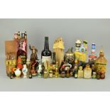 A COLLECTION OF MINIATURES, small bottles of Whisky and Spirits and alcohol related tourist