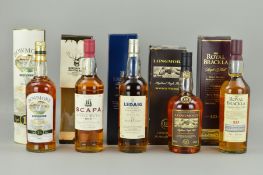 FIVE BOTTLES OF SINGLE MALT, comprising a bottle of Bowmore Mariner Islay Single Malt Scotch Whisky,