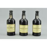 THREE BOTTLES OF VINTAGE PORT, comprising three Royal Oporto Quinta das Carvalhas 1970 vintage,