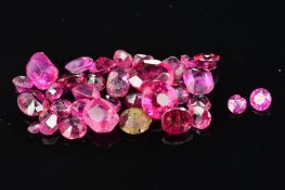 A SELECTION OF VARI-SHAPE RUBIES, approximate average sizes ranging from 0.03ct - 0.49ct, some