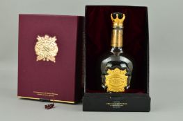 A PORCELAIN FLAGON CONTAINING CHIVAS BROTHERS ROYAL SALUTE 'STONE OF DESTINY', 38 year old blended