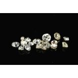 A SELECTION OF ROUND BRILLIANT CUT DIAMONDS, various sizes from 0.04ct to 0.11ct, colour assessed as