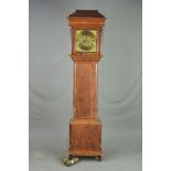A GEORGE III OAK AND MAHOGANY BANDED EIGHT DAY LONGCASE CLOCK, the brass dial signed Lassel Park,