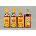 FOUR BOTTLES OF OLD RUM, to include Three Lemon Hart Golden Jamaica Rum, 1970's bottling, 26 2/3
