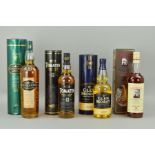 FOUR BOTTLES OF SINGLE MALT, comprising a bottle of Glengoyne Single Highland Malt Scotch Whisky,