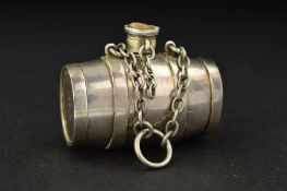 A VICTORIAN SILVER SAMPSON MORDAN & CO COMBINATION VINAIGRETTE, SNUFF BOX AND PERFUME FLASK, of