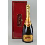 A BOTTLE OF KRUG CHAMPAGNE GRAND CUVEE, boxed