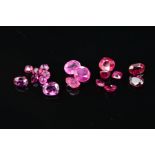 A SELECTION OF VARI-SHAPE RUBIES, approximate total weight 6.78ct, approximate size range from 0.