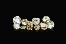 A SELECTION OF OLD EUROPEAN, OLD MINE AND OLD CUSHION CUT DIAMONDS, approximate average sizes from