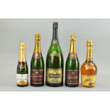 THREE BOTTLES, ONE MAGNUM AND ONE 0.5 LITRE BOTTLES OF CHAMPAGNE, comprising Magnum of Bollinger
