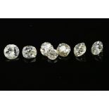 A SELECTION OF OLD EUROPEAN AND OLD CUSHION CUT DIAMONDS, approximate average size 0.25ct, colour
