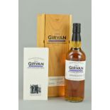 A BOTTLE OF WILLIAM GRANT & SONS GIRVAN SINGLE GRAIN SCOTCH WHISKY, First Batch Distillation 1964,