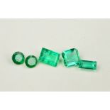 A COLLECTION OF VARI-CUT EMERALDS, sizes ranging from 0.03ct-0.70ct, total weight 5.14ct, some