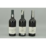 THREE BOTTLES OF TAYLOR'S VINTAGE PORT 1980 AND 1983, all seals intact and ullage consistent for
