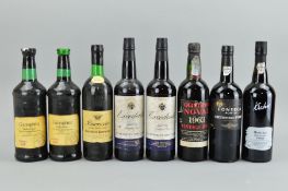 A COLLECTION OF EIGHT BOTTLES OF VINTAGE AND NON-VINTAGE PORT AND FORTIFIED WINE, comprising a