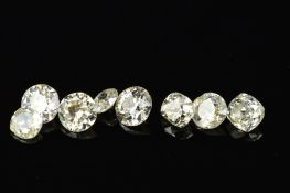 A SELECTION OF OLD EUROPEAN, OLD MINE AND OLD CUSHION CUT DIAMONDS, approximate average sizes from