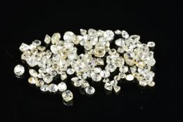 A SELECTION OF OLD EUROPEAN, OLD MINE AND OLD CUSHION CUT DIAMONDS, approximate average size 0.02ct,