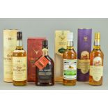 FOUR BOTTLES OF SINGLE MALT, comprising a bottle of George & J.G. Smith Glenlivet Whisky, 15 years