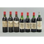 SEVEN BOTTLES OF GRAVES APPELLATION WINES, comprising three bottles of Chateau Haut Bailly 1982
