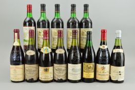 THIRTEEN BOTTLES OF RED WINE FROM BURGUNDY, RHONE, LOIRE AND SPAIN, comprising three bottles of