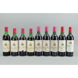 NINE BOTTLES OF CHATEAU MUSAR, PROPRIETAIRE GASTON HOCHAR, vintages vary from 1964-1994 and includes
