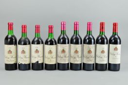 NINE BOTTLES OF CHATEAU MUSAR, PROPRIETAIRE GASTON HOCHAR, vintages vary from 1964-1994 and includes