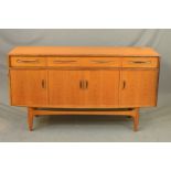 A G PLAN FRESCO TEAK SIDEBOARD, with three various drawers above four cupboard doors, width 153cm