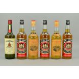SIX BOTTLES OF SINGLE MALT WHISKY, comprising of three bottles of Dufftown Glenlivet, 8 year old, 26